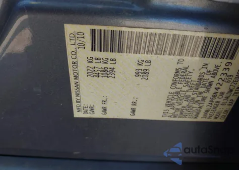 2011 Nissan Altima 3.5 Sr из США, поврежденный, VIN 1N4BL2AP6BN422339